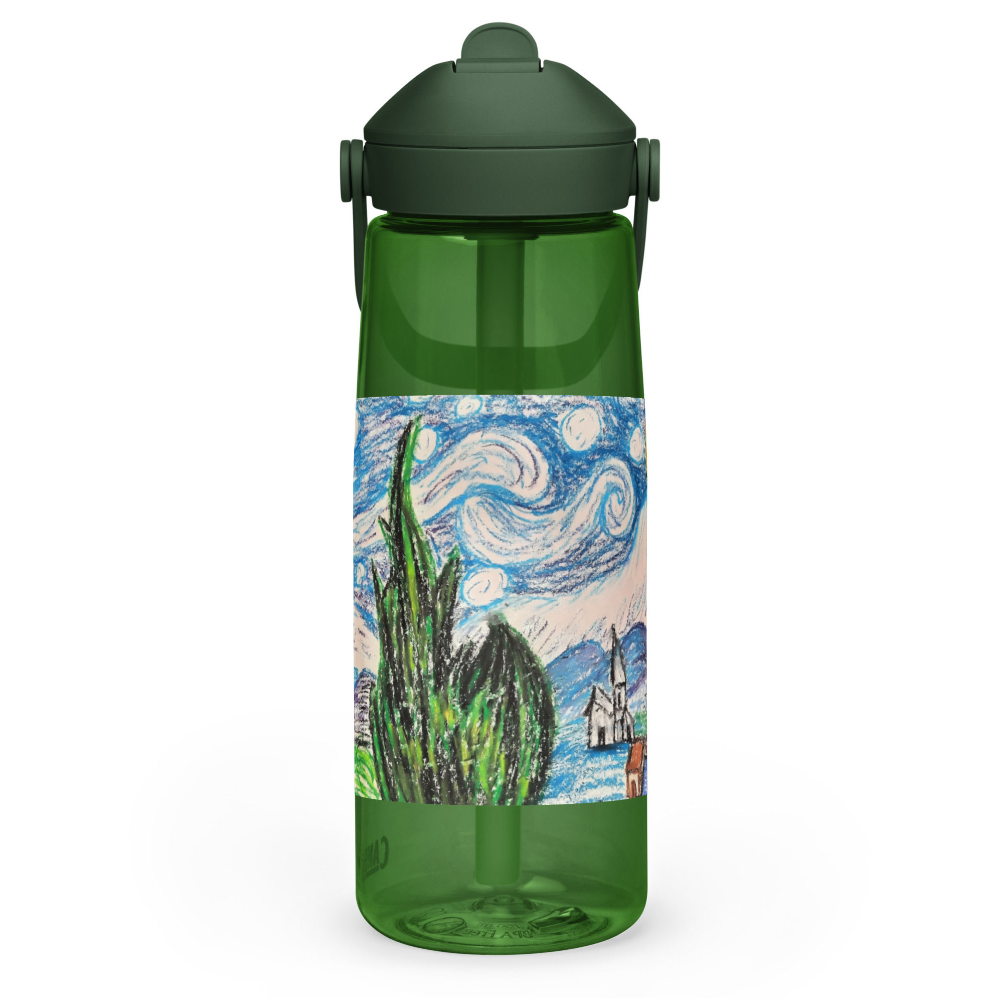 Anna's Starry Night Flip straw water bottle