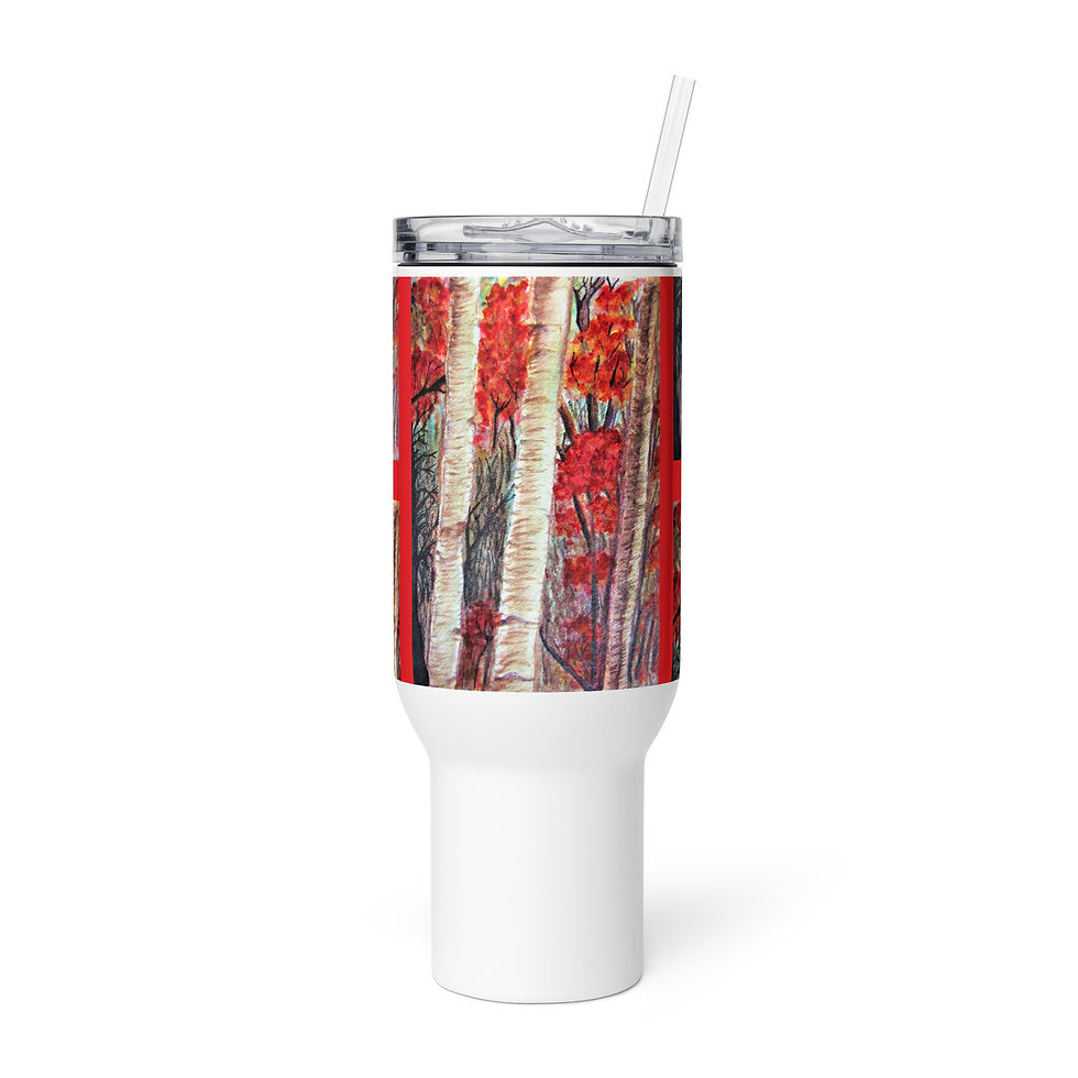Thumbnail: Off the Beaten Path Travel mug with a handle