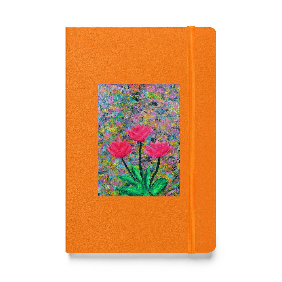 Thumbnail: Abstract Rose Mosaic Hardcover bound notebook