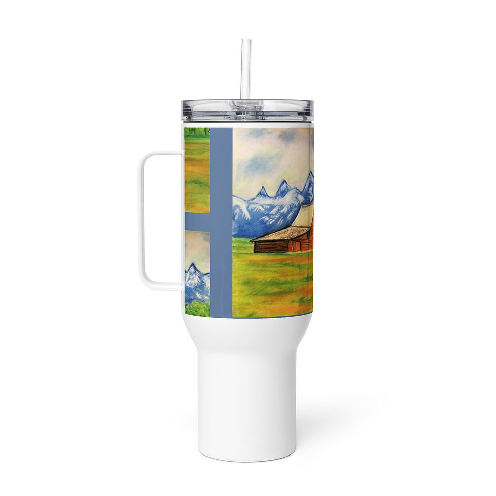 Miniatura: A Simpler Way of Life Travel mug with a handle