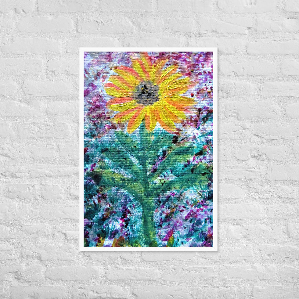 Thumbnail: A Solitary Sunflower 1 Framed poster