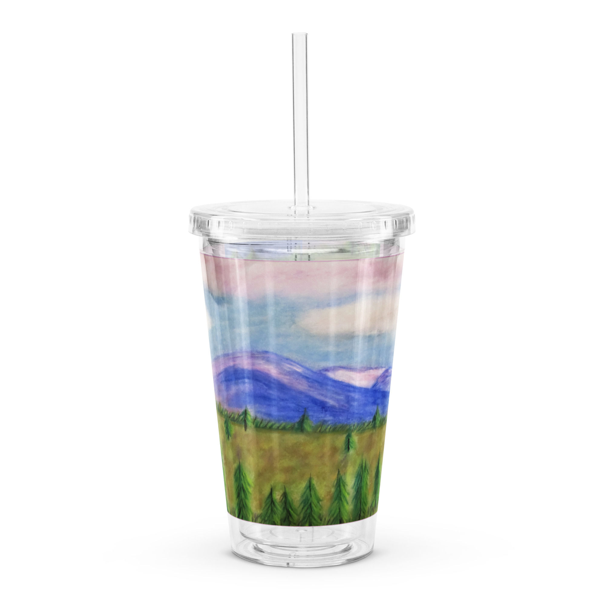 Laramie Peak Lavender Clear plastic tumbler