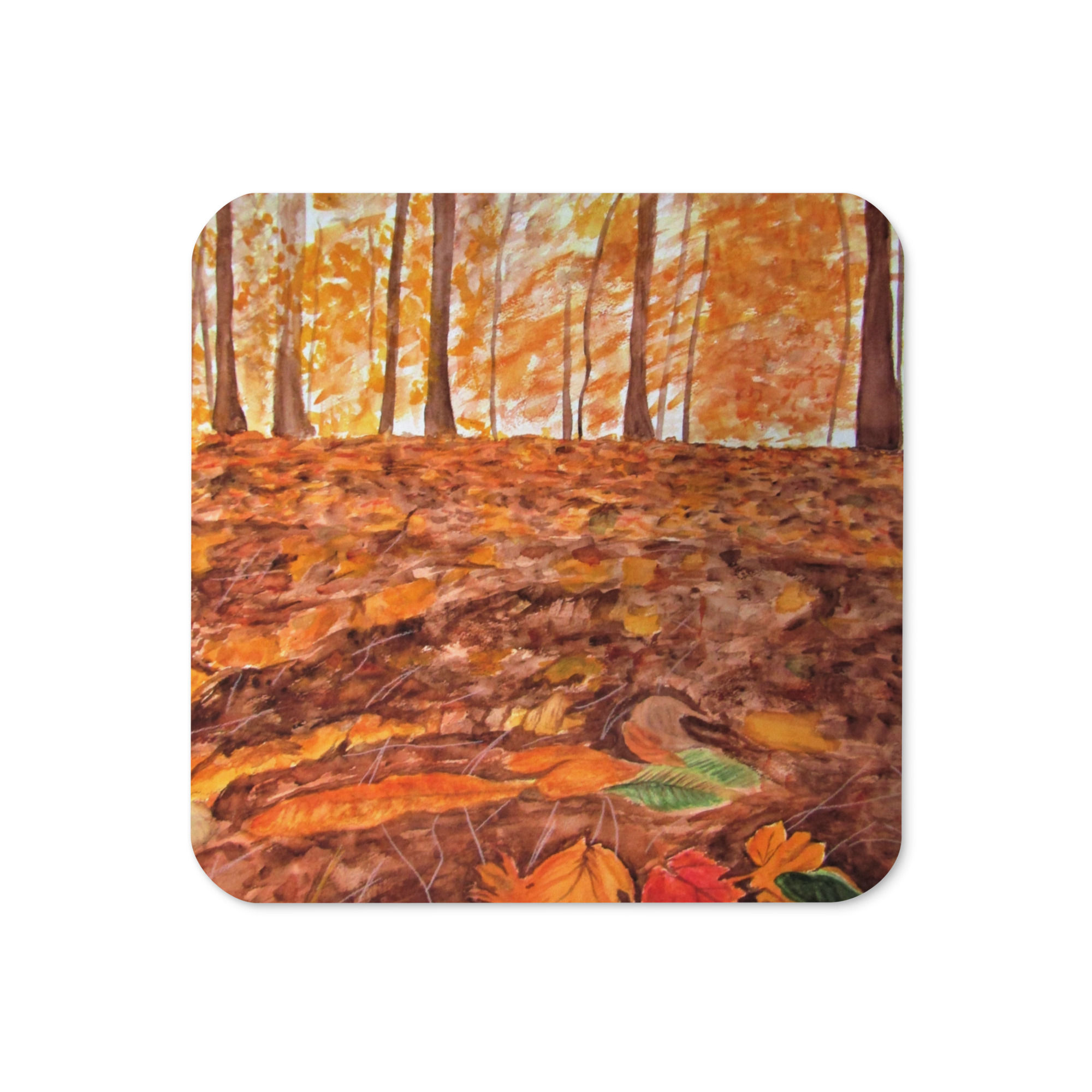Autumn Mosaic Cork-back coaster