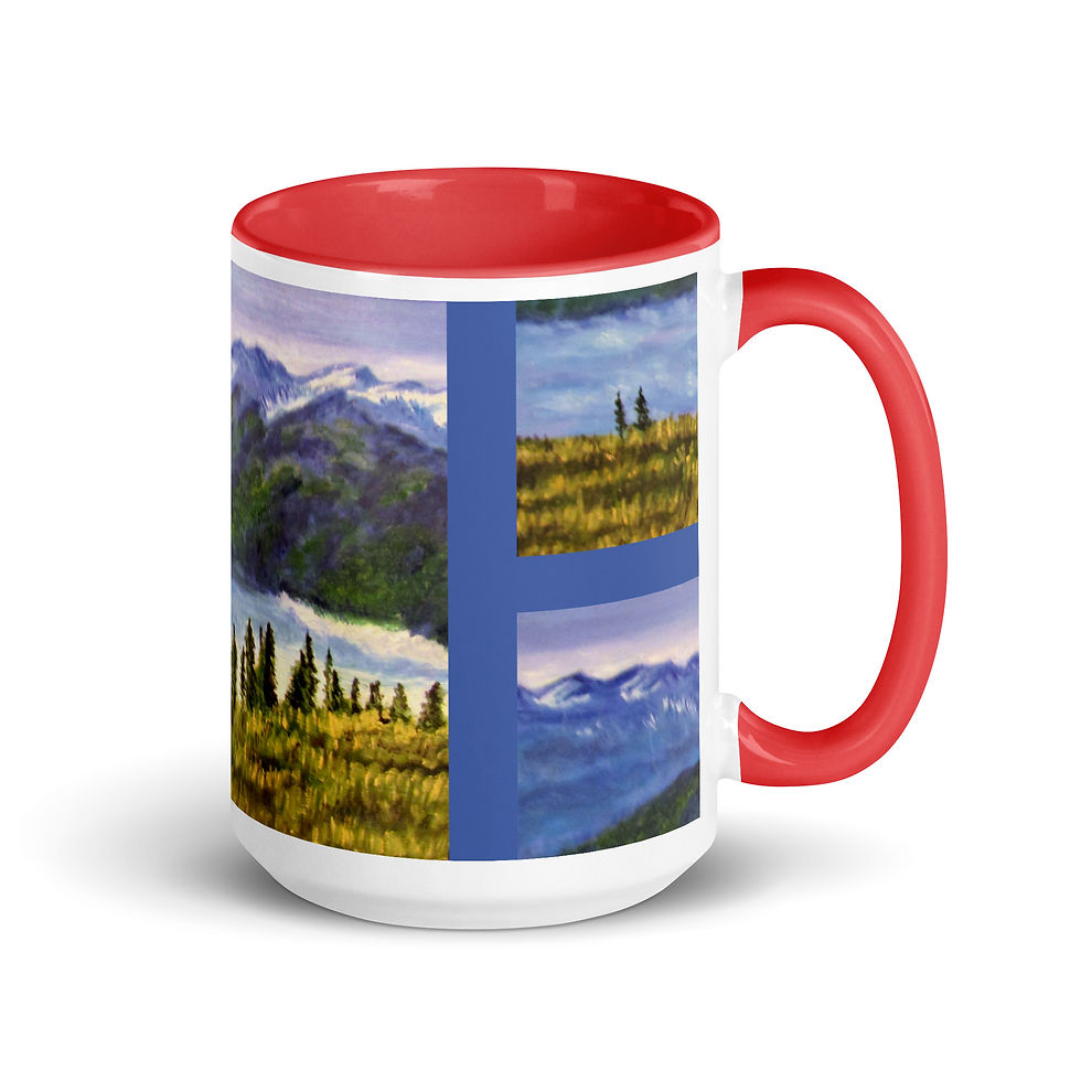 Thumbnail: A River Runs through It Mug with Color Inside