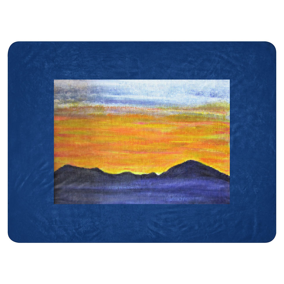 Thumbnail: Sunset over Laramie Peak Range Sherpa blanket