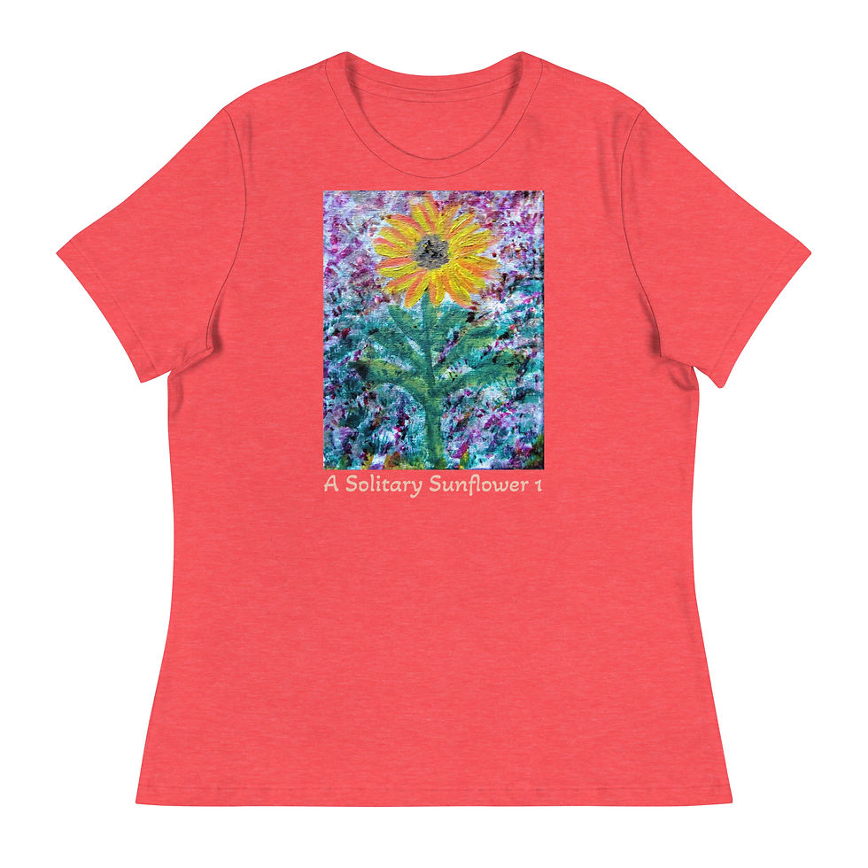 Miniatura: A Solitary Sunflower 1 Women's Relaxed T-Shirt