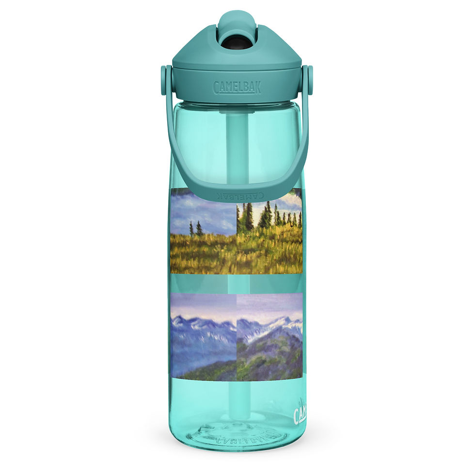 Thumbnail: A River Runs through It Flip straw water bottle