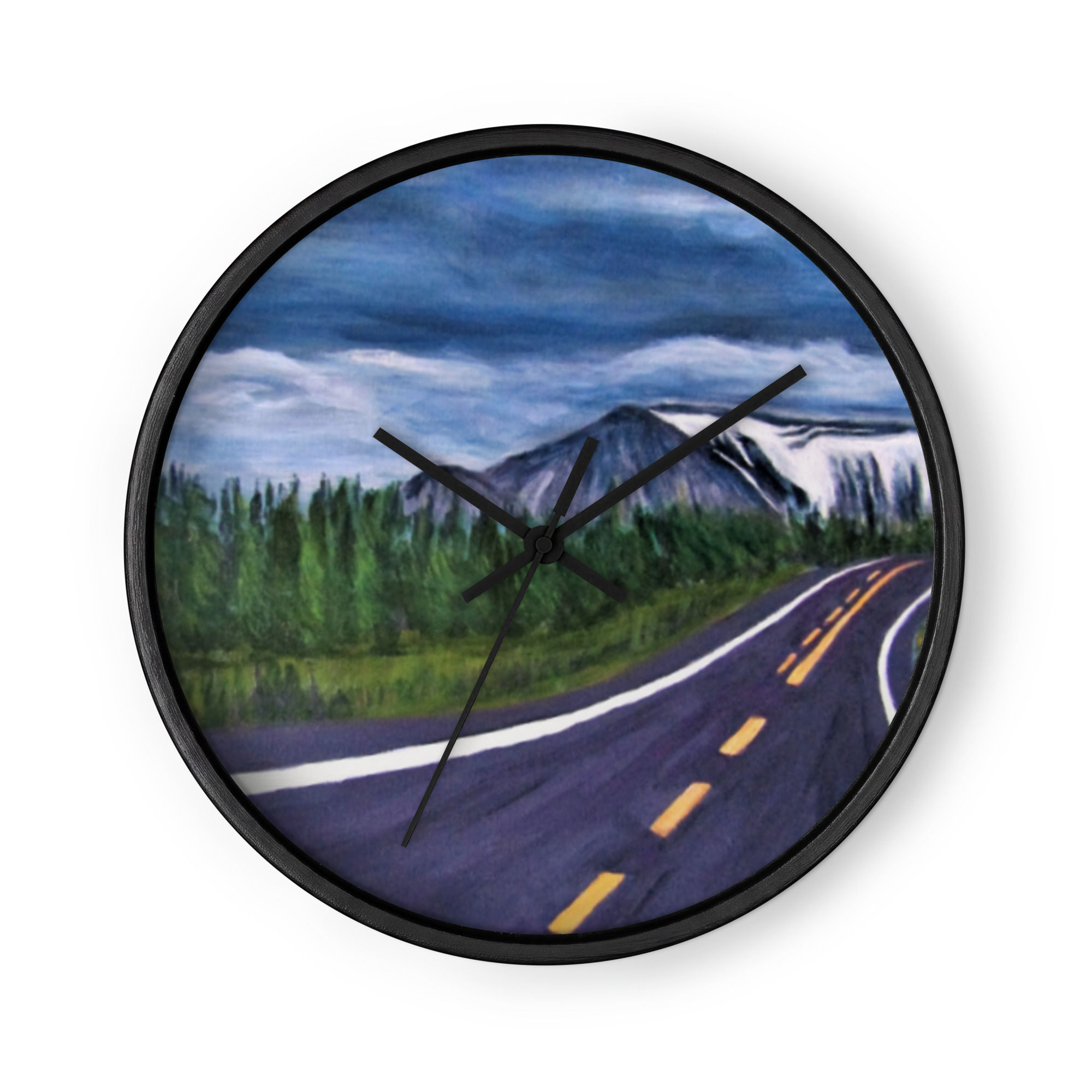 The Road Taken Wall clock