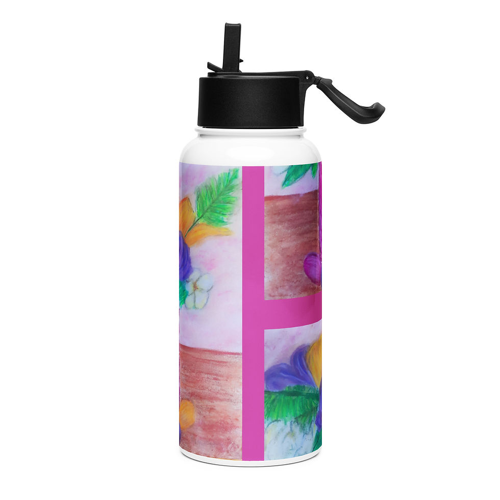 Thumbnail: Spring Solace Stainless steel water bottle with a straw lid