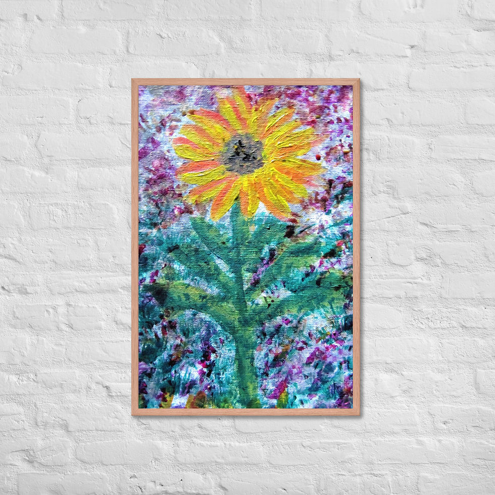 Thumbnail: A Solitary Sunflower 1 Framed poster