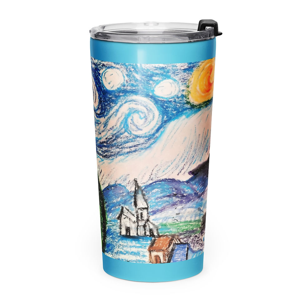 Thumbnail: Anna's Starry Night Tapered stainless steel tumbler