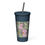 Miniatura: Wild Prairie Roses Insulated tumbler with a straw