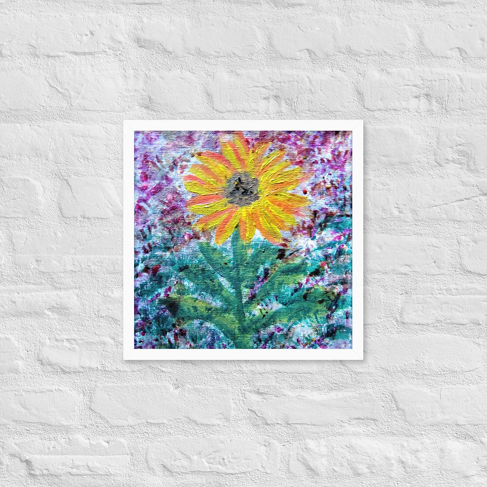Thumbnail: A Solitary Sunflower 1 Framed poster