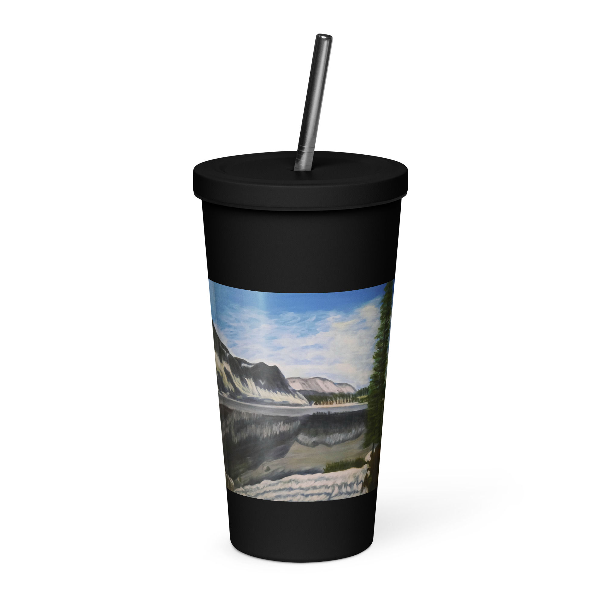 Lovely Lake Marie Insulated tumbler with a straw