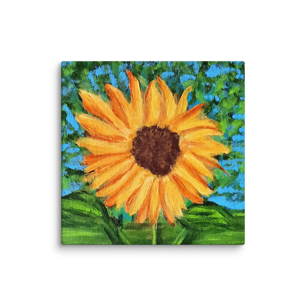 Miniatura: A Solitary Sunflower 2 Canvas