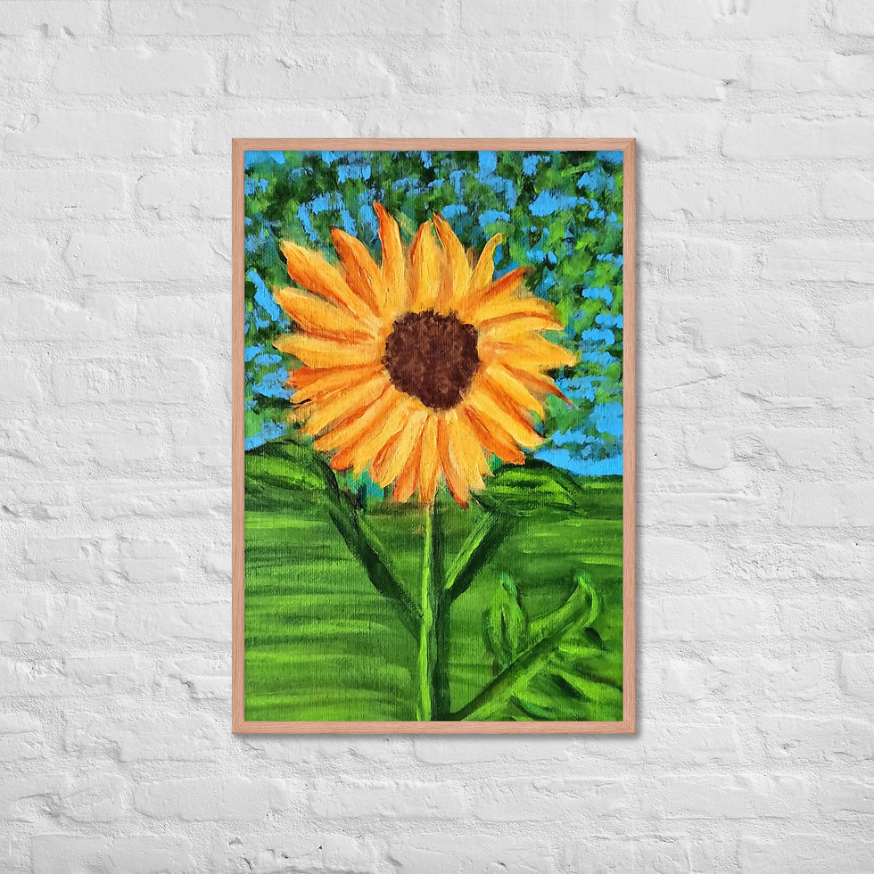 Thumbnail: A Solitary Sunflower 2 Framed poster