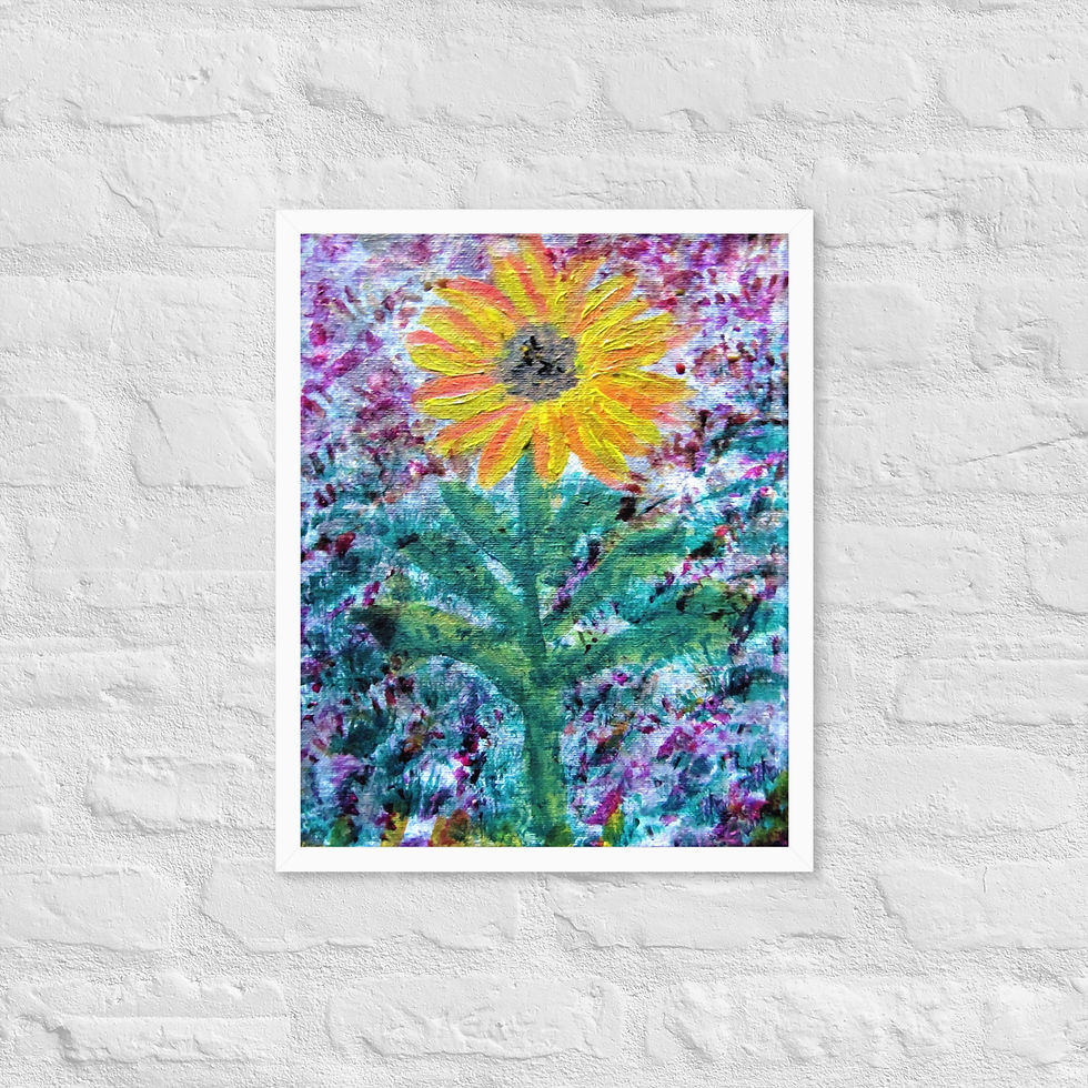 Thumbnail: A Solitary Sunflower 1 Framed poster