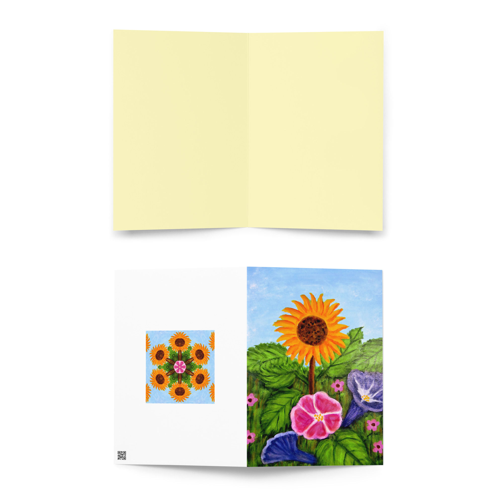 A Solitary Sunflower 3 Greeting card