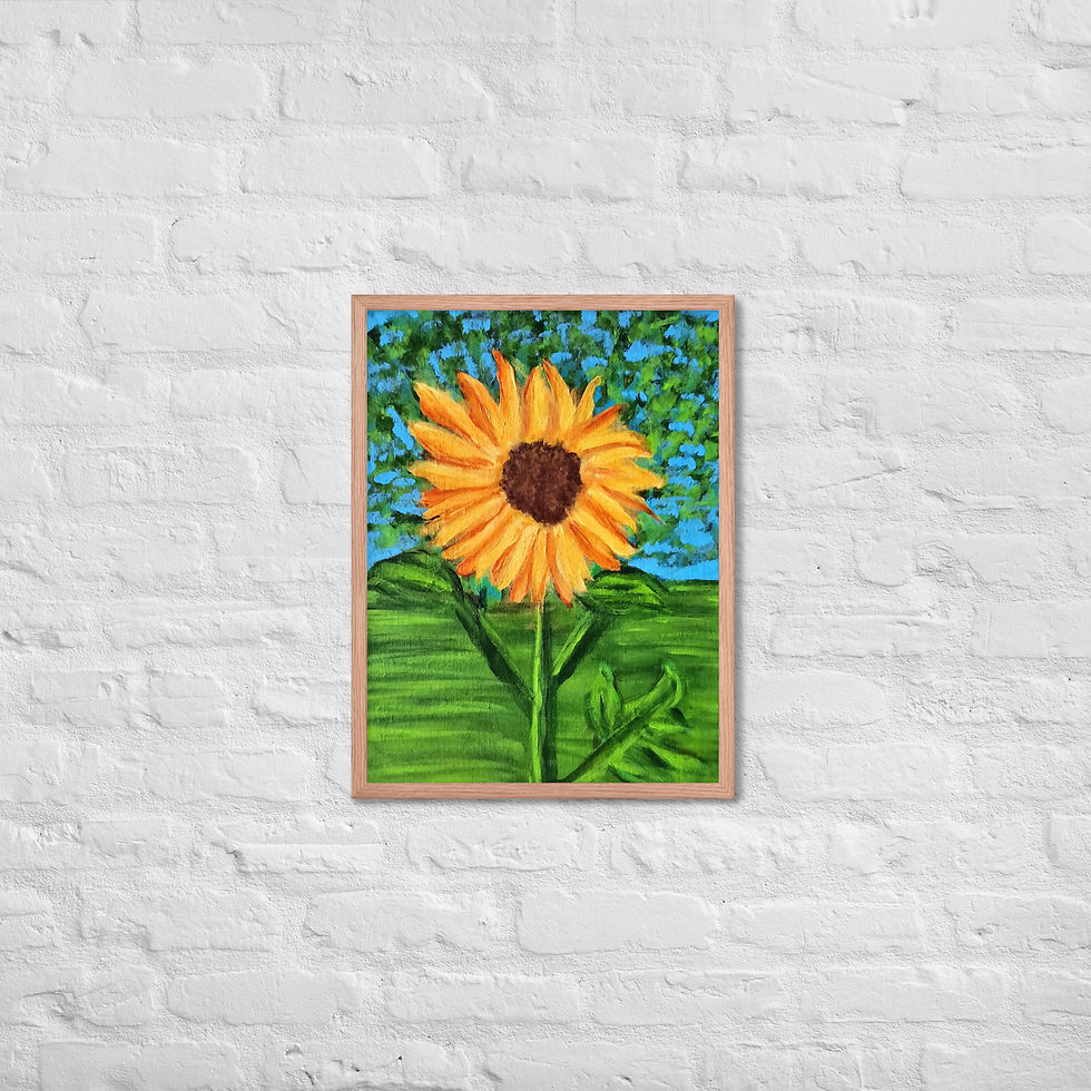 Thumbnail: A Solitary Sunflower 2 Framed poster