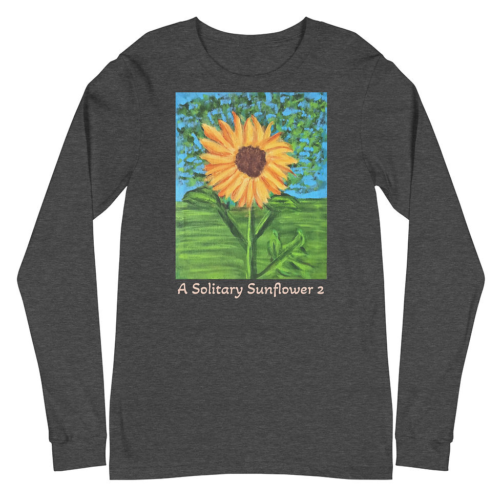 Miniatura: A Solitary Sunflower 2 Unisex Long Sleeve Tee