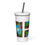 Miniatura: Forget Me Not Stars 1 Insulated tumbler with a straw