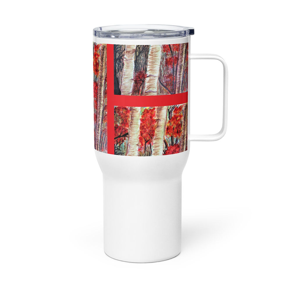 Thumbnail: Off the Beaten Path Travel mug with a handle