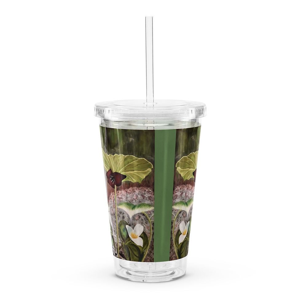 Thumbnail: Trillium Tranquility Clear plastic tumbler