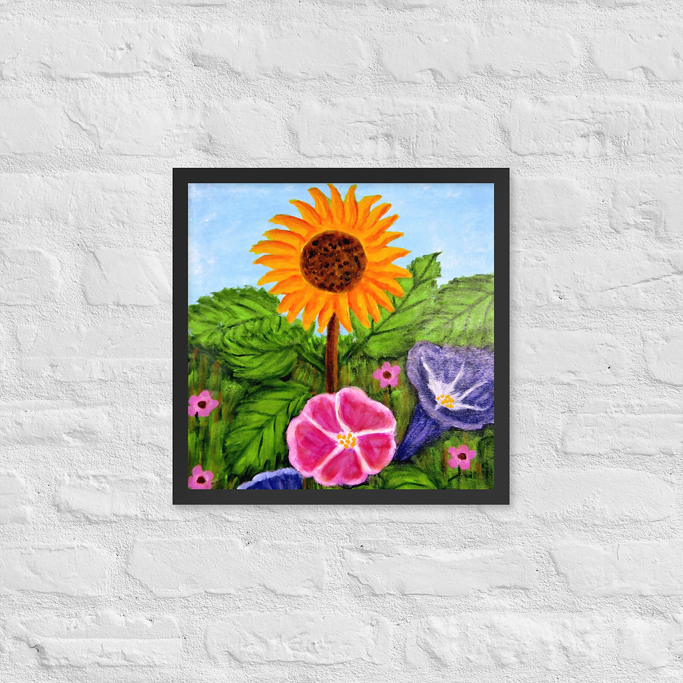 Thumbnail: A Solitary Sunflower 3 Framed poster