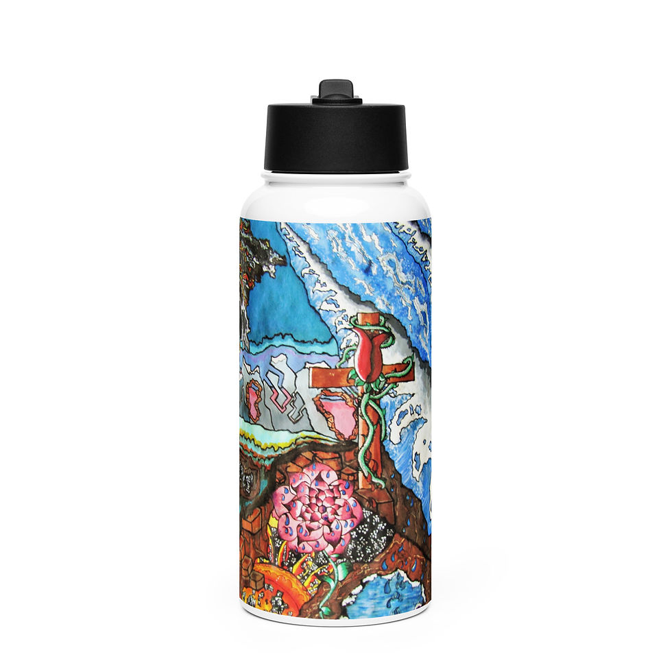 Unbreakable Stainless steel water bottle with a straw lid