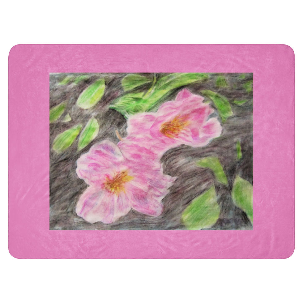 Thumbnail: Wild Prairie Roses Sherpa blanket