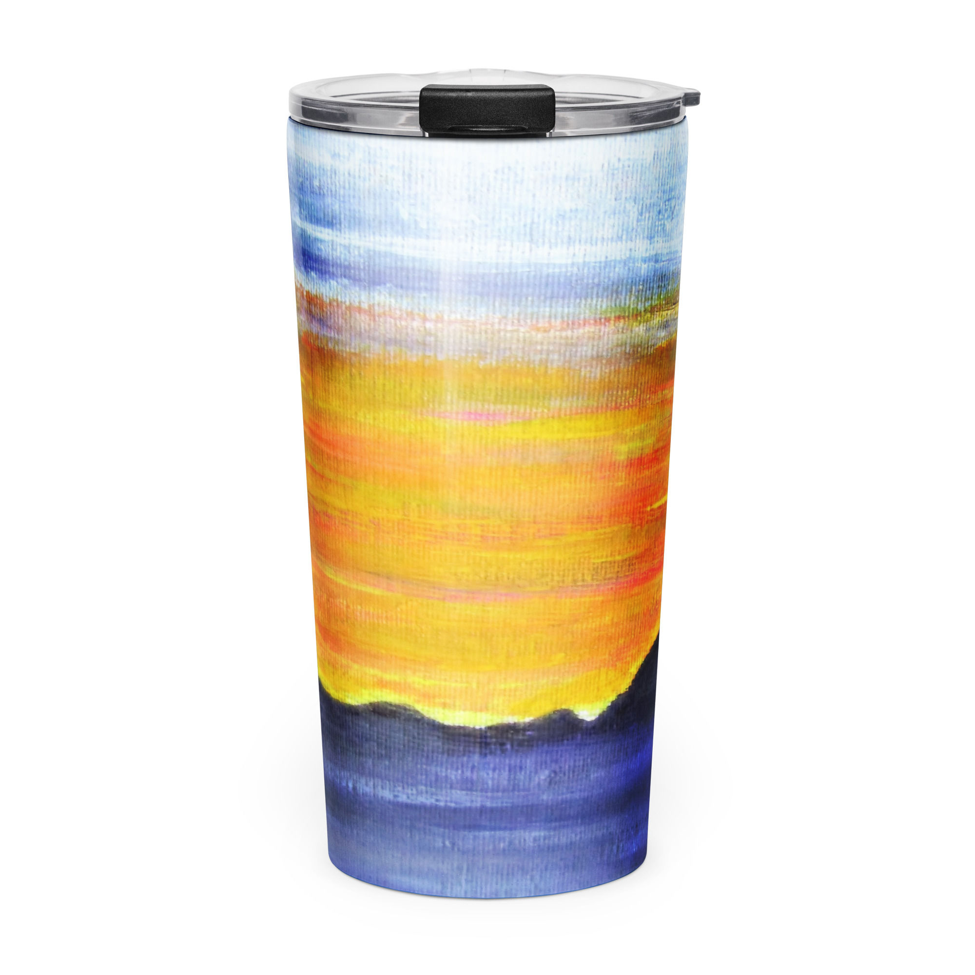 Sunset over Laramie Peak Range Tapered stainless steel tumbler