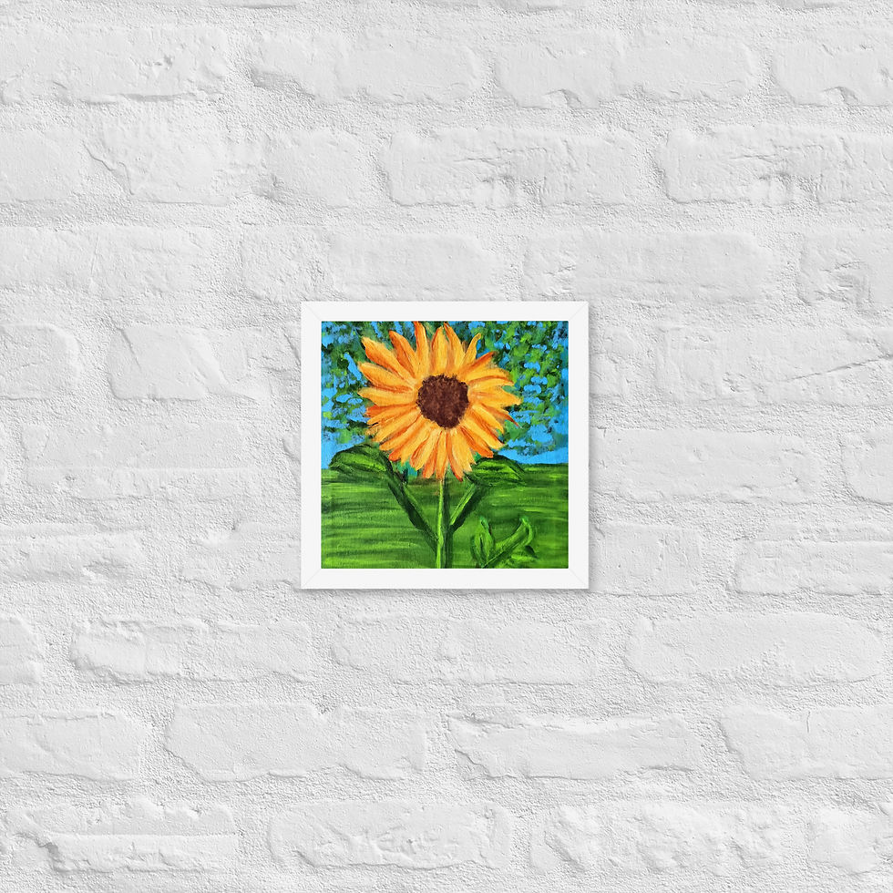 Thumbnail: A Solitary Sunflower 2 Framed poster