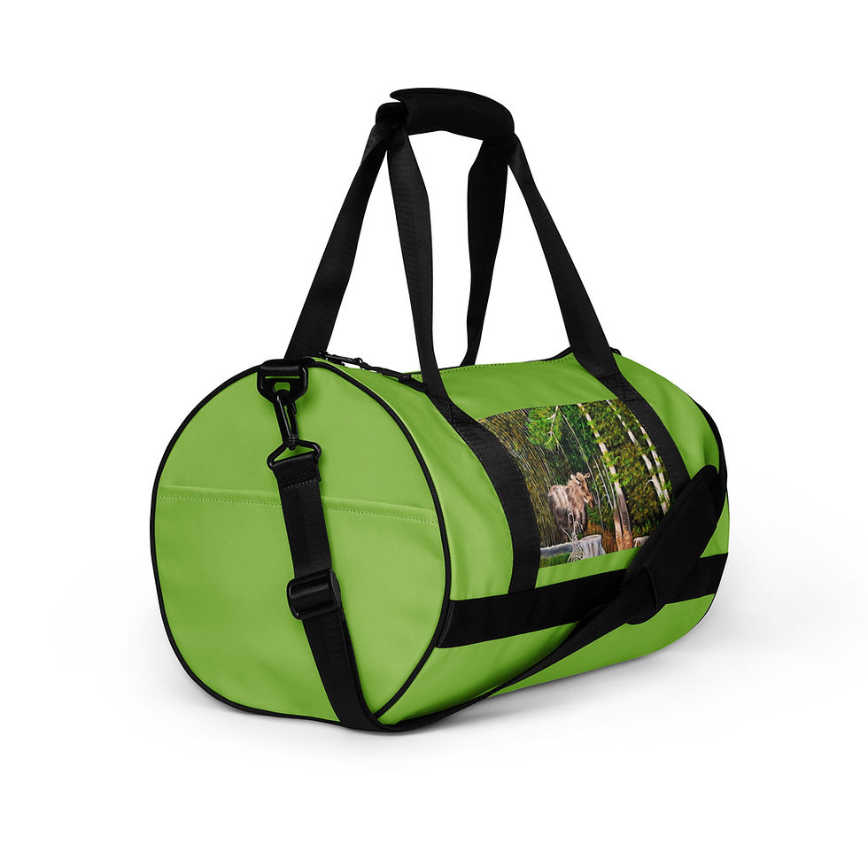 Miniatura: Wary Wanderer All-over print gym bag