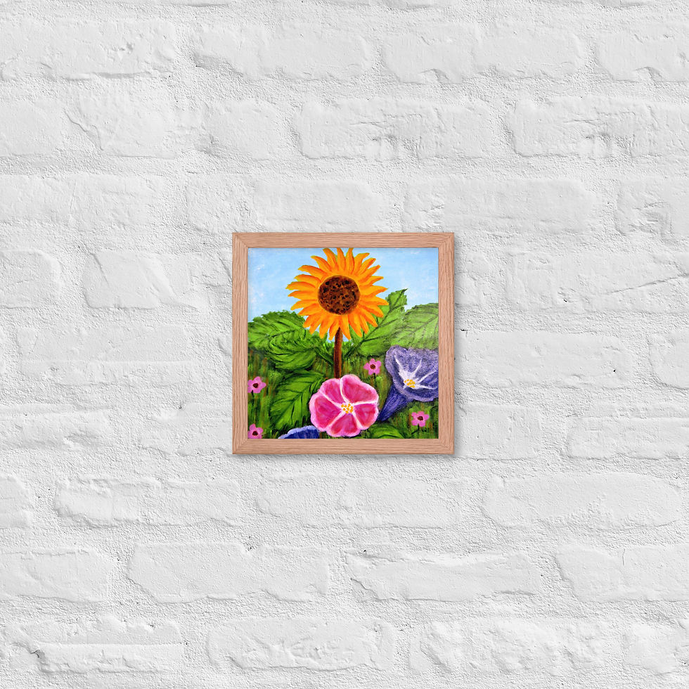 Thumbnail: A Solitary Sunflower 3 Framed poster