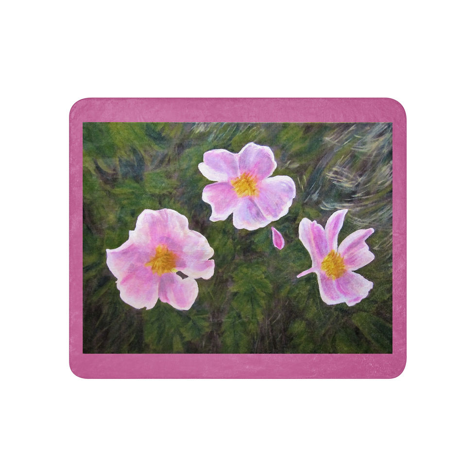 Thumbnail: Wyoming Wild Roses Sherpa blanket