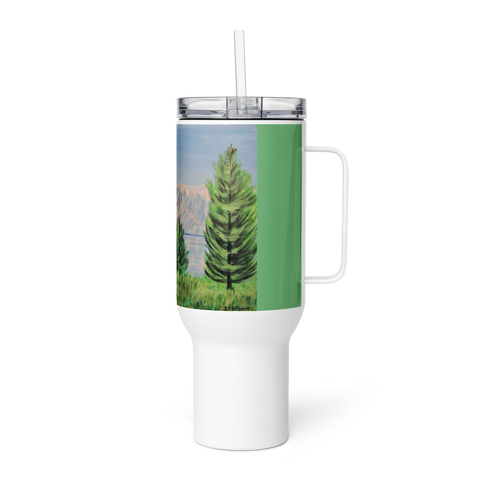 Thumbnail: Jackson Lake Summer Travel mug with a handle