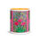 Thumbnail: Abstract Rose Mosaic Mug with Color Inside