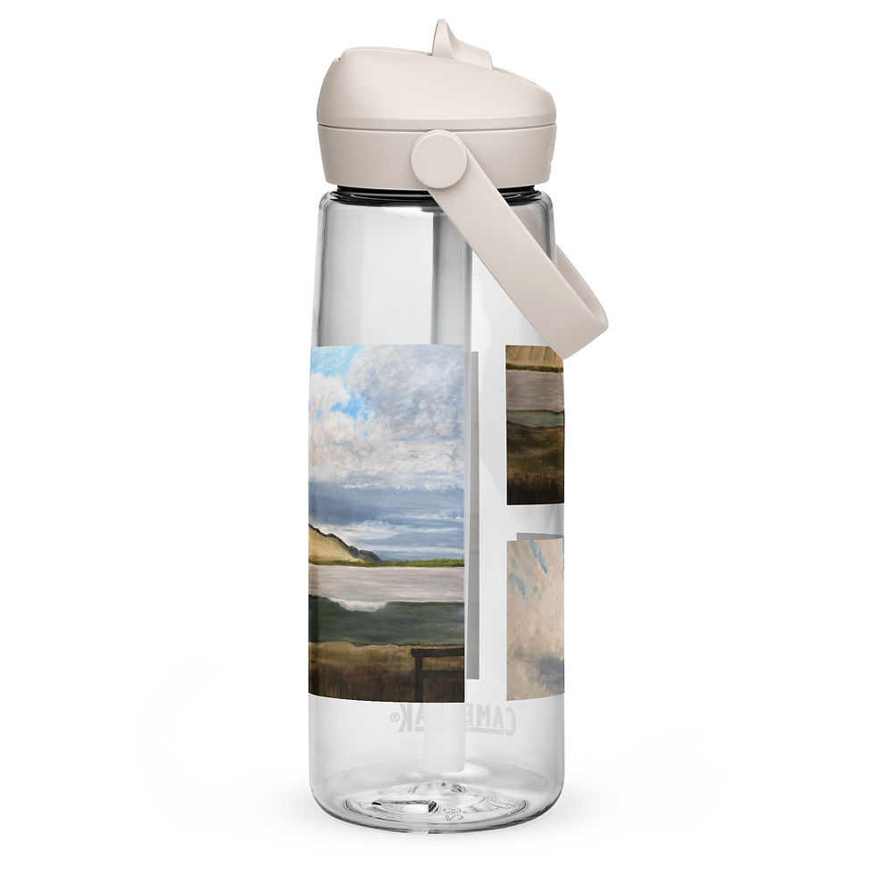 Thumbnail: Sunlit Sheep Mountain Flip straw water bottle