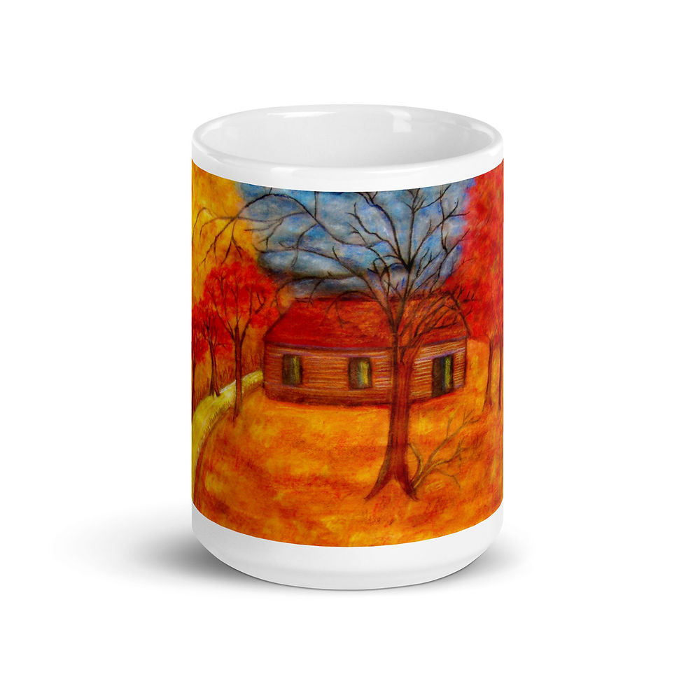 Thumbnail: The Long Road Home White glossy mug