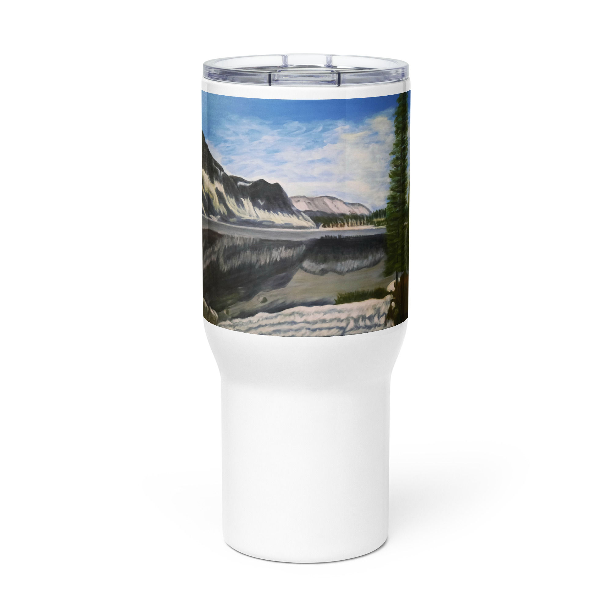 Lovely Lake Marie Travel mug with a handle