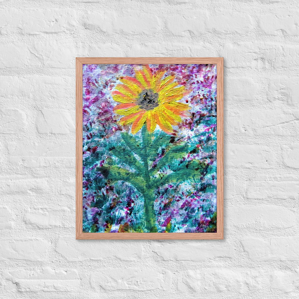Thumbnail: A Solitary Sunflower 1 Framed poster