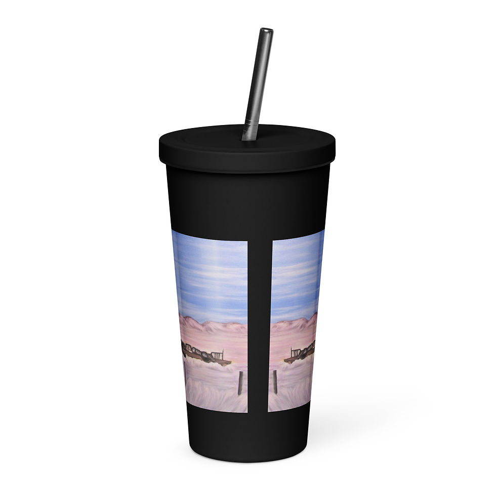 Miniatura: Wyoming Artifacts 2 Insulated tumbler with a straw