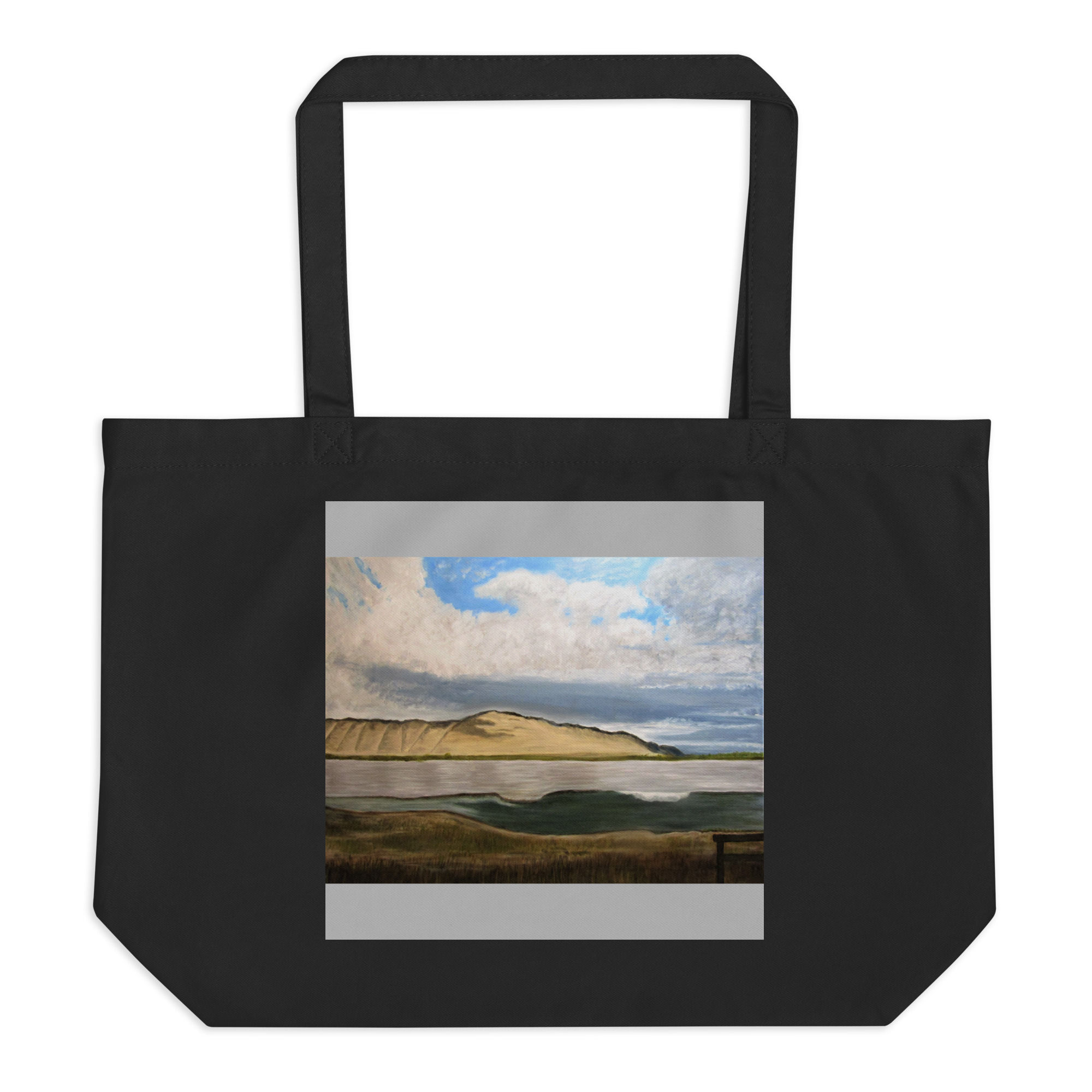 Sunlit Sheep Mountain Large organic tote bag
