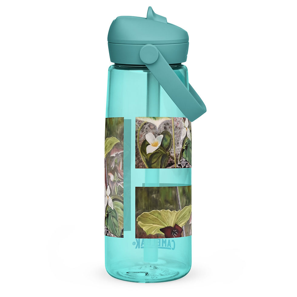 Thumbnail: Trillium Tranquility Flip straw water bottle