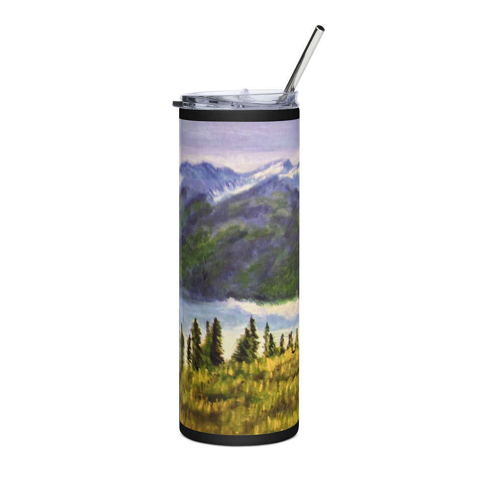 Thumbnail: A River Runs through It Stainless steel tumbler