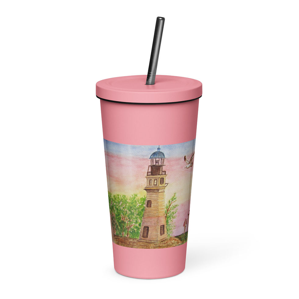 Thumbnail: Ethereal Splendor Insulated tumbler with a straw