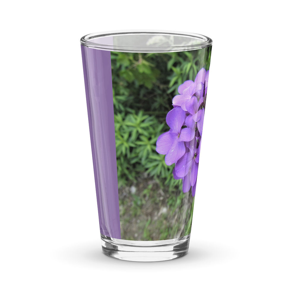 Miniatura: Wonderful Wildflowers 1 Shaker pint glass