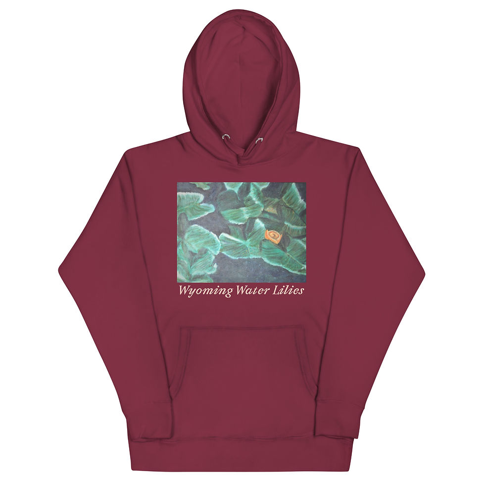 Thumbnail: Wyoming Water Lilies Unisex Hoodie