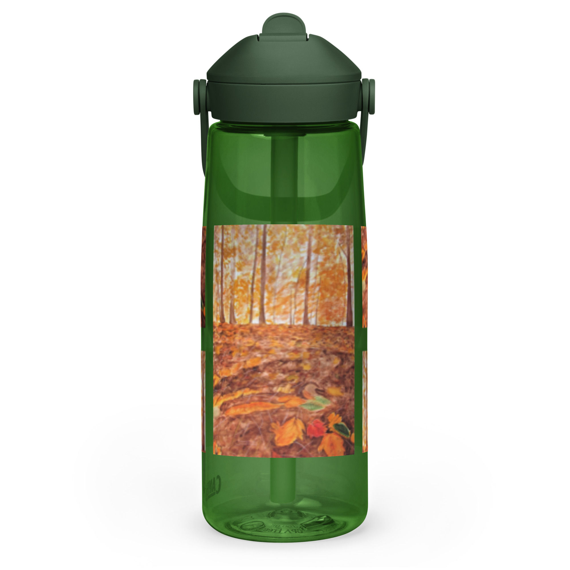 Autumn Mosaic Flip straw water bottle