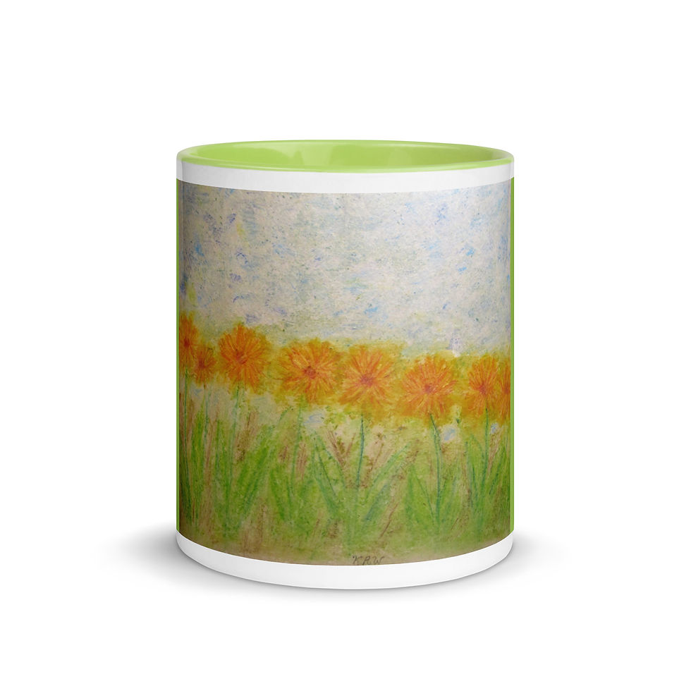 Thumbnail: Summer Dreams Sunflowers Mug with Color Inside